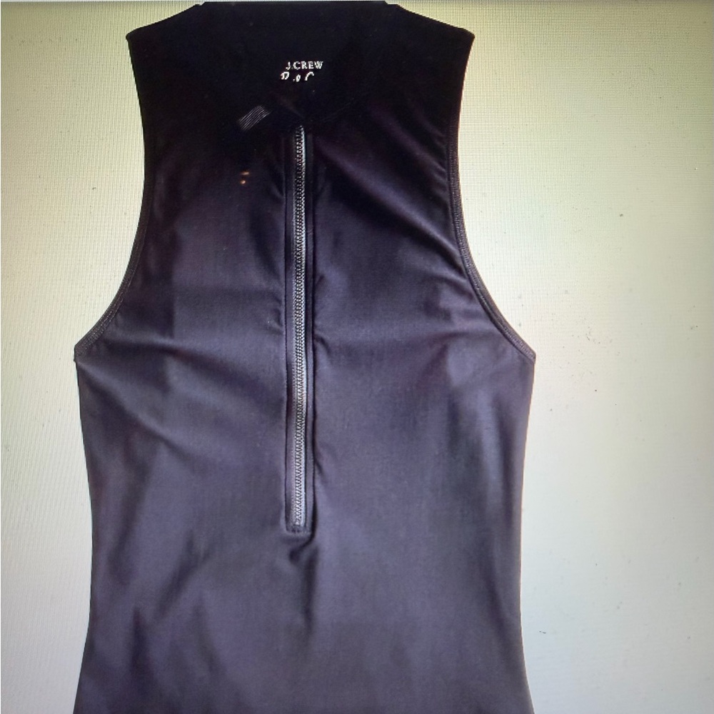 J. Crew Black Zip Rash Guard Sleeveless